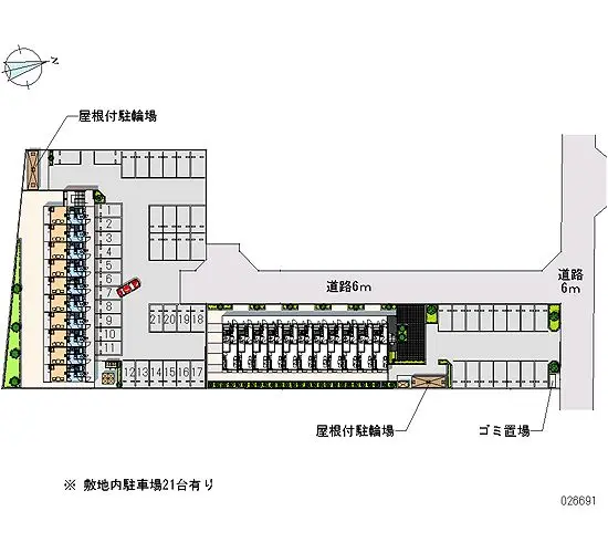 ★手数料０円★宇都宮市兵庫塚１丁目　月極駐車場（LP）